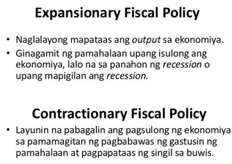 Pagkakaiba ng expansionary and contractionary money policy